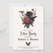 Save The Date Moody Goth Rosewood après le parti QR Code (Devant)