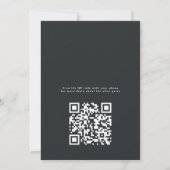 Save The Date Moody Goth Rosewood après le parti QR Code (Dos)