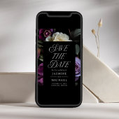 Save The Date Moody Gothic Floral Mariage