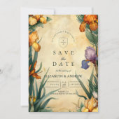 Save The Date Moody Tropical Floral Wedding (Devant)