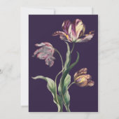 Save The Date Moody Watercolor Purple Tulips Mariage (Dos)