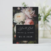 Save The Date Moody White Peony Blush Rose (Debout devant)