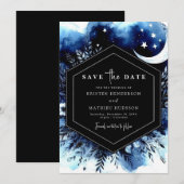 Save The Date Moonlit Rustique minimal Mariage (Devant / Derrière)