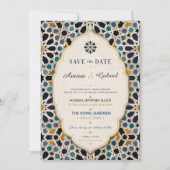 Save The Date Moroccan Mosaic Elegant Mediterranean (Devant)