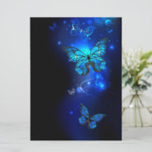 Save The Date Morpho Butterfly in the Dark Background (Debout devant)