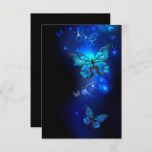 Save The Date Morpho Butterfly in the Dark Background (Devant / Derrière)