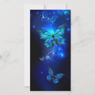 Save The Date Morpho Butterfly in the Dark Background