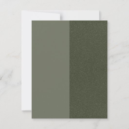 Save The Date Moss Green Split Textured Flat Enregistrer La Cart (Devant)
