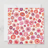 Save The Date Motif Abstrait rose (Dos)