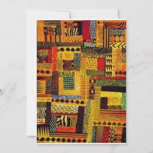 Save The Date Motif coloré africain (Devant)