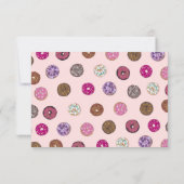 Save The Date Motif d'aquarelle Artsy Rose Sprinkt Donuts (Dos)
