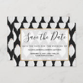 Save The Date Motif d'aquarelle des fantômes d'Halloween blanc e (Devant / Derrière)