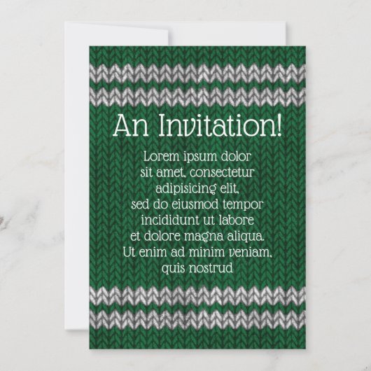 Save The Date Motif de bande à l'air de noeud vert (Devant)