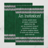 Save The Date Motif de bande à l'air de noeud vert (Devant / Derrière)