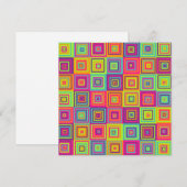 Save The Date Motif de carrés (Devant / Derrière)