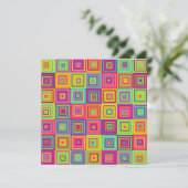 Save The Date Motif de carrés (Debout devant)