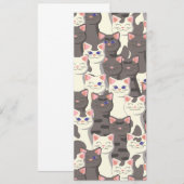 Save The Date Motif de chats blancs et gris (Devant / Derrière)
