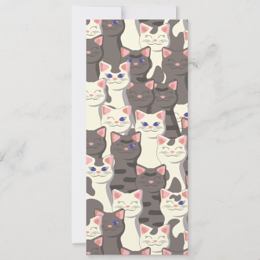Save The Date Motif de chats blancs et gris (Devant)