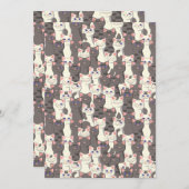 Save The Date Motif de chats blancs et gris (Devant / Derrière)