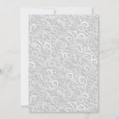 Save The Date motif de design de feuille tourbillon blanc (Devant)