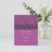 Save The Date Motif de léopard violet Enregistrer la date (Debout devant)