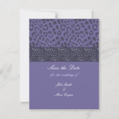 Save The Date Motif de léopard violet Enregistrer la date (Devant)