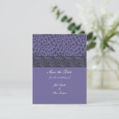 Save The Date Motif de léopard violet Enregistrer la date (Debout devant)