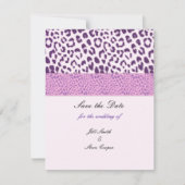 Save The Date Motif de léopard violet Enregistrer la date (Devant)