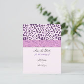 Save The Date Motif de léopard violet Enregistrer la date (Debout devant)
