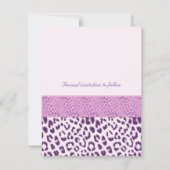 Save The Date Motif de léopard violet Enregistrer la date (Dos)