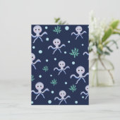 Save The Date Motif de Pieuvre Mignonne (Debout devant)