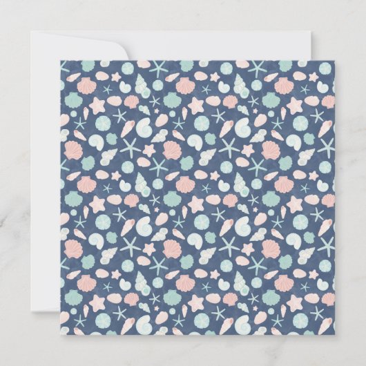 Save The Date motif des coquillages (Devant)