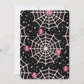 Save The Date Motif des toiles d'Halloween et araignées (Dos)