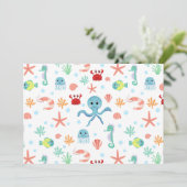 Save The Date Motif du monde marin (Debout devant)