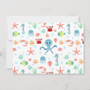 Save The Date Motif du monde marin