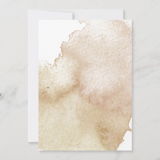 Save The Date Motif floral aquarelle aux tons automnaux rustique (Dos)