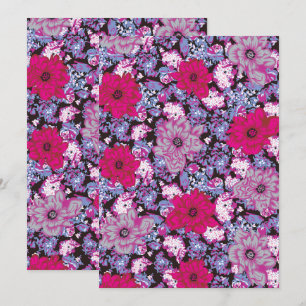 Save The Date Motif floral audacieux – Papier peint fleur rose v