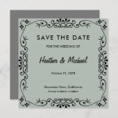 Save The Date Motif floral pour mariage à date fixe (Devant / Derrière)