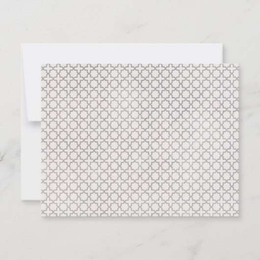 Save The Date Motif géométrique beige islamique (Devant)