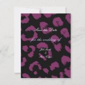 Save The Date Motif Léopard Noir Violet Enregistrer la date (Devant)