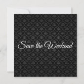 Save The Date Motif Noir Classique Enregistrer La Date (Devant)