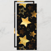 Save The Date Motif sans couture avec étoiles d'or (Devant / Derrière)