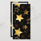 Save The Date Motif sans couture avec étoiles d'or (Devant / Derrière)