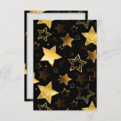 Save The Date Motif sans couture avec étoiles d'or (Devant / Derrière)