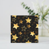 Save The Date Motif sans couture avec étoiles d'or (Debout devant)