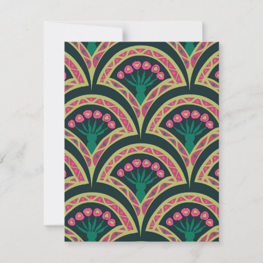 Save The Date motif vert en forme de coque (Devant)