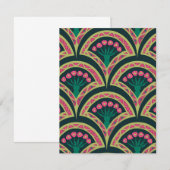 Save The Date motif vert en forme de coquillage (Devant / Derrière)