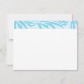 Save The Date Motif Zèbre Bleu (Dos)