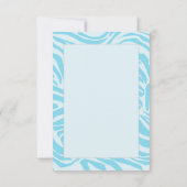 Save The Date Motif Zèbre Bleu (Dos)