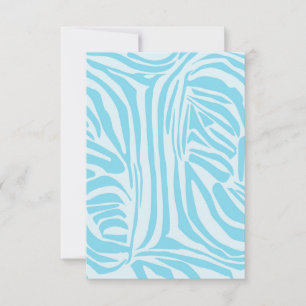 Save The Date Motif Zèbre Bleu